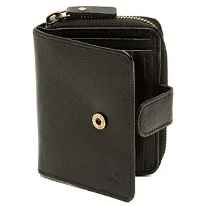 LOUIS STITCH Safiano Leather Black Wallet for Men | RFID Blocking Bifold Wallet with ID Card Holder, 2 Card Slots | Slim Purse for Men, Genuine Leather (WL-SF-CZJB)