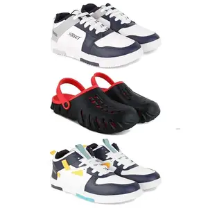 DRACKFOOT Men's Sports Shoes | Lightweight Stylish & Easy to Wear for Men'sGRT-(3-Combo)-1075-3148-1074-7 Multicolor
