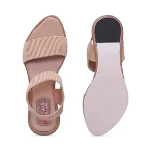 NAAJ Women Synthetic Sandals (BEIGE, numeric_4)
