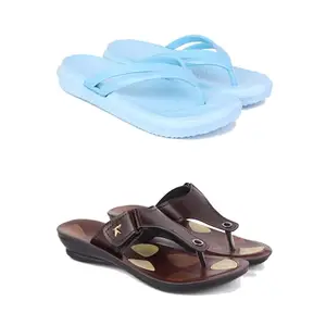 Women?s Flat Sandals,Stylish Heeled Sandals for Women B_(Combo 2)-1976-1963-6-EURO-37