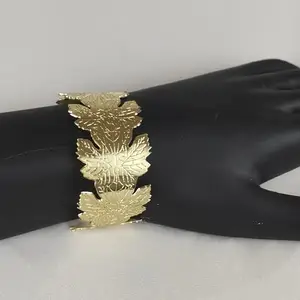 Gold Maple Leaf Chain Bracelet for Women, Fashion Statement Jewellery
