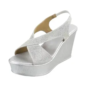 Metro Women Silver Synthetic Sandals - EU/37 UK/4-35-90
