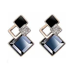 Shining Diva Fashion Copper Italian Designer Collection Drop Earrings for Women (Blue)(rrsd9690er)