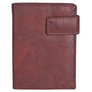 Leatherman Fashion LMN Genuine Leather Brown Bifold Unisex Wallet 8 Card Slots