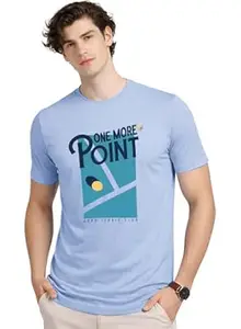 ADRO Tennis Printed T-Shirt for Men | Cotton Lycra | 180 GSM Regular Fit | Sports Casual Tee | Printed Tshirt for Men| Sports Stylish T Shirt