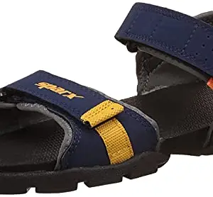 Sparx Men's Navy Blue Yellow Sport Sandal (SS-109)
