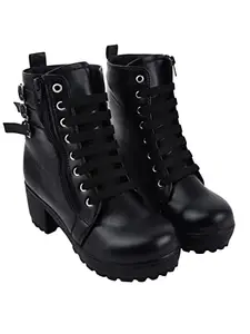 Shoetopia womens BT-Joy Black Ankle Boot - 3 UK (BT-Joy-Black)
