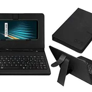 ACM Keyboard Case Compatible with Real Me 5I Mobile Flip Cover Stand Plug & Play Device for Study & Gaming Black
