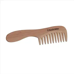 C I Black Boom Neem Wooden Hair Comb Healthy Haircare For Men & Women | Pack Of 1-C07