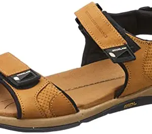 Woodland Men's Camel Leather Outdoor Sandals-6 UK/India (40 EU) (GD2910118 CAMEL)