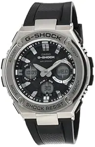 Casio G-Shock GST-S110-1ADR Analog-Digital Black Dial Men Watch Black Resin Strap (G609)