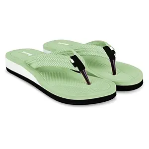 2X SHOES Ladies Hawai Chappal Slippers Flip-flop Rubber Slippers For Women Girls Home Use Pack Of 1, Green