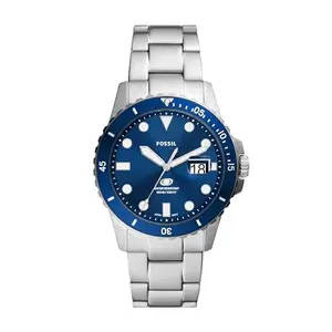 Fossil Analog Blue Dial Men's Watch-Fs6029 - Stainless Steel
