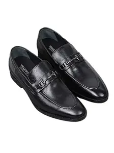 TEAKWOOD LEATHERS Teakwood Handcrafted Uniform Dress Shoe_with Cap Toe Black_(Size 42