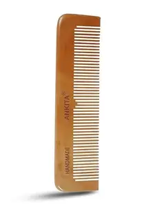 OLIFIN Straight Wood Hair Combs for Curly Hair- No Static Wooden Hair Comb with Rounded Handle for Men, Women and Kids