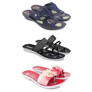 Women's Comfortable Sandal,Casual Lightweight Sandal for Everyday Wear | (COMBO-3)-1973-1946-1964-5