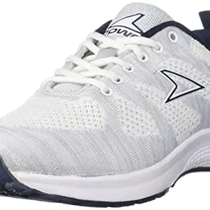 Power Mens KPU Knitted White Casual Shoes - 10 UK (8391271)