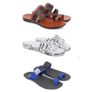 DRACKFOOT Men's Sandals | Lightweight Wear| Stylish & Easy to Wear For Men's GRT-SAN-(3-COMBO)-3151-3104-3134-9