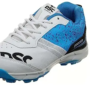 DSC Zooter Cricket Shoe for Men and Boys, Size-7 UK (White-Blue) Armour Cricket Abdominal Guard (Mens, Multicolour)