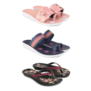 Women's Comfortable Sandal,Casual Lightweight Sandal for Everyday Wear | PCR-(3-COMBO)-1988-1991-O18-8