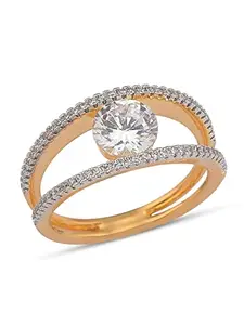 Tistabene Split Shank Two Tone Plated Solitaire Ring (13)