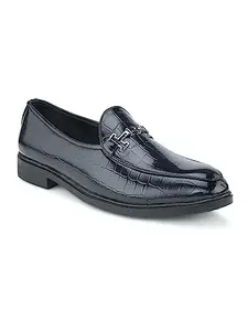 Birgos Mens Formal Patent Shoes (Blue, Numeric_6)