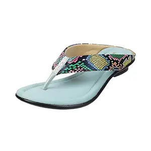 Walkway by Metro Brands Women's Light Blue Synthetic Fashion Sandals 5-UK 38 (EU) (32-1637)