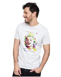 Men's & Women's Regular Fit T-Shirt Just Be Happy - Smile 100% Cotton Unise T-Shirt White|Females(MARIYL18-White S Men Goal)