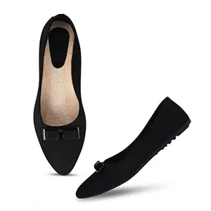 JM LOOKS Women's Belly Shoe Fashionable Slip-On Ballet & Casual Bellies Everyday Stylish & Durable Classic Design Belly for Women's & Girl's - Black