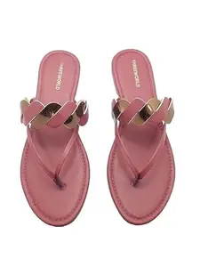 Women's Ethnic Flats Comfortable and Stylish Traditional Slip-On Slippers, Multicolor