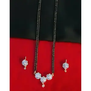 Generic Gold Stainless Steel Mangalsutra Set for Women | Artificial Stones | 18 in | 18 in_Mang_s_bqnf0