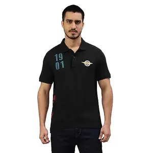 Royal Enfield Men's Regular Fit T-Shirt (TSA230001_Black
