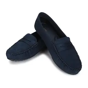 YOHO Bliss Comfortable Slip On Formal Loafer for Women | Stylish Fashion Moccasins Range | Cushioned Footbed Finish | Flexible | Style & All-Purpose | Formal Office Wear Shoe Navy Blue