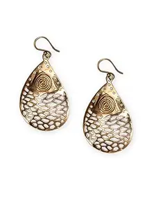 Ethnic Party Jewellery Traditional Earrings - Festive Gold-Plated Brass Drop Earrings for Women by Studio One Love