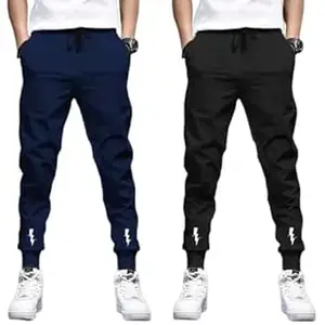 RIKSAW Men's Track Pant | Sweatpants for Men | Trouser, Pajamas (Sports | Gym | Yoga) - Regular Fit with Two Side Zipper Pockets