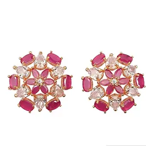 Jewels Corner Attractive WITH STYLISH RUBY Ad Earring