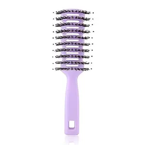 UMAI Round Vented Hair Brush | Purple | Pain Free Detangling Comb For Men and Women Quick Drying | Hair Brush for Women - 1 Pack