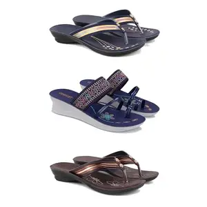 Women's Sandals | Lightweight Wear| Stylish & Easy to Wear For Women'SPCV-SAN-(3-COMBO)-1957-1947-1955-8