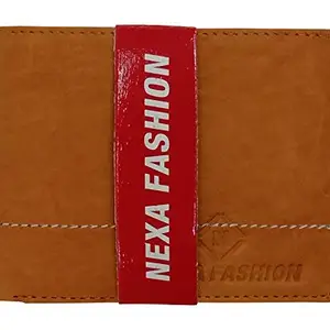NEXA FASHION Men's tan Genuine Leather Wallet