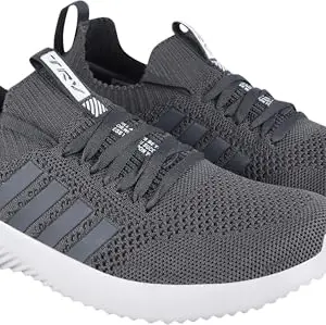 TRV N-95 Grey Running Man Soft Cushion Lace Up Shoe for Men Stylish Regular Wear Walking-6 Kids UK (COCO-N-95)