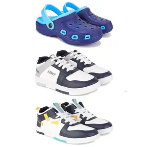 DRACKFOOT Men's Sports Shoes | Lightweight Stylish & Easy to Wear for Men'sGR-SPO-(3-Combo)-3019-1075-1074-10 Multicolor