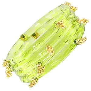 STYOLLO Crystal Kashmiri Ghungroo Glass Kada For Women & Girls | Viral Kada For Girls | Ethnic Traditional Kangan Jewelry | Wedding Festive Bridal Party | Trending Designer Fashion Gift - Set Of 4