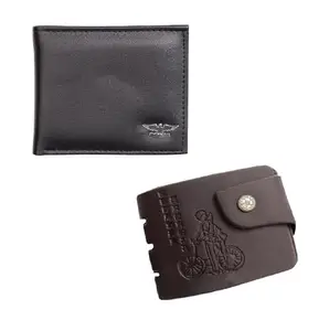 Mundkar Stylish and Casual Look Wallet for Men and Women. Couples Wallet Combo Pack of 2