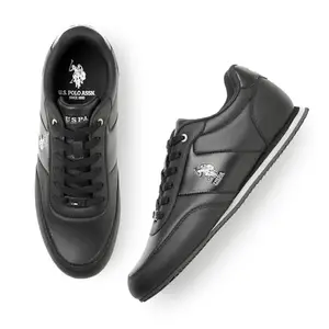 U.S. Polo Assn. Men Marvin 2.0 Black Smart Casual -(UK8)(US9)(2FD24318Z01)