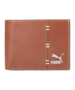 Puma Unisex-Adult PU Wallet IND I, Tan-Silver Cat Logo, X (5405302)