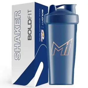 Boldfit Mumbai Indians (MI) Official Merchandise Gym Shaker for Protein Shake Leakproof Shaker Bottles for Protein, Preworkout & Bcaa Shake, Protein Shaker Bottle for Gym, Gym Bottle for Men - Blue