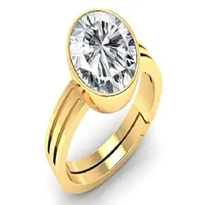 9.25 Ratti White Zircon Original Stone Adjustable Ring For Men And Women With Lab Certified B-03
