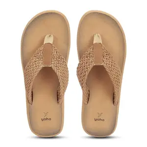 YOHO Bubbles 2.0 Slippers for Men | Orthopaedic Sole| Lightweight | Beige - UK 7