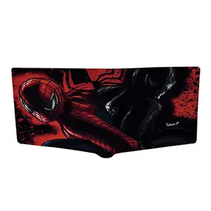 CRAFTSEVER Canvas Wallet for Men and Boys 6 Card Holder Wallet,bi fold Canvas Printed Genuine Wallet and Purse Card Holders for Men (Brown)