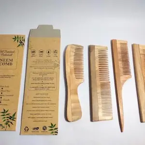 Wooden Hair Comb & Beard Comb Set | Natural Anti-Static, Smooth & Durable Wooden Combs for Healthy Hair & Beard | Detangling, Styling & Gentle Grooming |